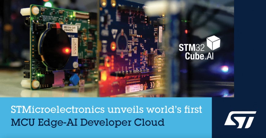 STMICROELECTRONICS UNVEILS WORLD’S FIRST MCU EDGE-AI DEVELOPER CLOUD